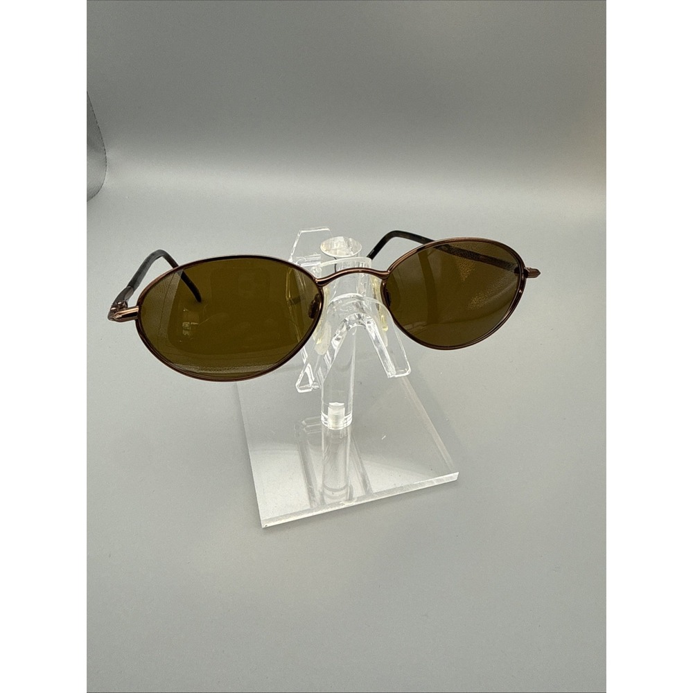 Vintage Apex MESA Bronze Metal Oval Sunglasses Hong Kong - DeadStock Rare 50-18